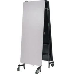 Quick Ship 12' Rectangle Mobile Table with MDF Core and Protect Edge - Black Frame