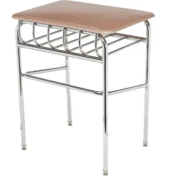 Rectangle Hard Plastic Desk w/ Book Rack
