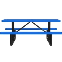 Rectangle Outdoor Picnic Tables with Expanded Metal Frame