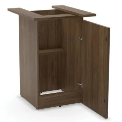Rectangle Shaped Conference Table w/ Pedestal Cube Base & Access Doors (8')