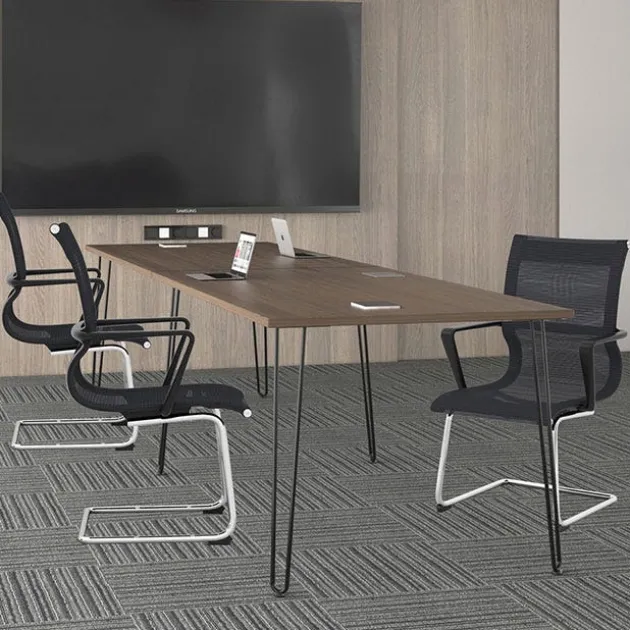 Rectangle Shaped Conference Table w/ Hairpin Legs (11')