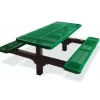 Rectangular Dual Pedestal Outdoor Table