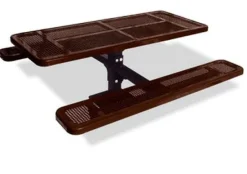 Rectangular Single Pedestal Outdoor Tables