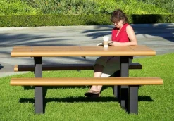 Recycled Multi-Pedestal Picnic Table