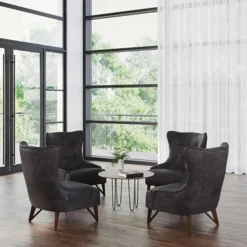 Remington Wingback Upholstered Lounge Chair