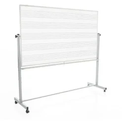 Reversible Mobile Magnetic Music Whiteboard (4' x 6')