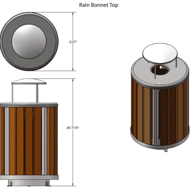 Richmond Recycled Outdoor Trash Receptacle