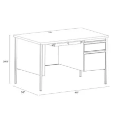 Right Hand Single Pedestal Desk - 48