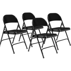 Round Back Metal Folding School Chairs Model 50 (4 Pack)