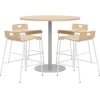 Round Bar Height Table with JIVE Bar Stools