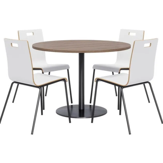Round Cafe Table with JIVE Stack Chairs