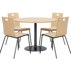 Round Cafe Table with JIVE Stack Chairs