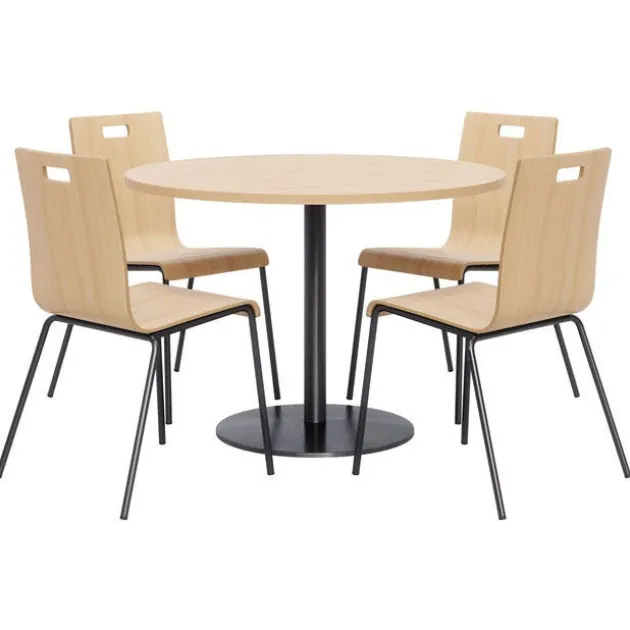 Round Cafe Table with JIVE Stack Chairs