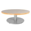 Round Coffee Table with Circular Base