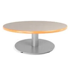 Round Coffee Table with Circular Base