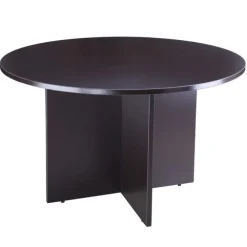 Round Conference Table Set w/ Four Guest Chairs