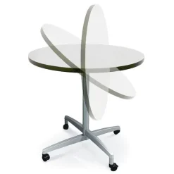 Round Dry Erase Nest and Fold Bar Height Café Tables