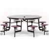 Round Mobile Stool Cafeteria Tables