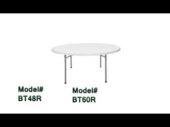 Round Plastic Resin Banquet Folding Tables