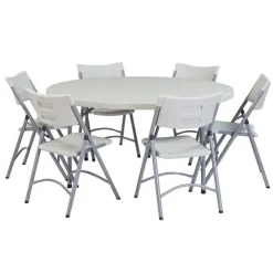 Round Plastic Resin Banquet Folding Tables