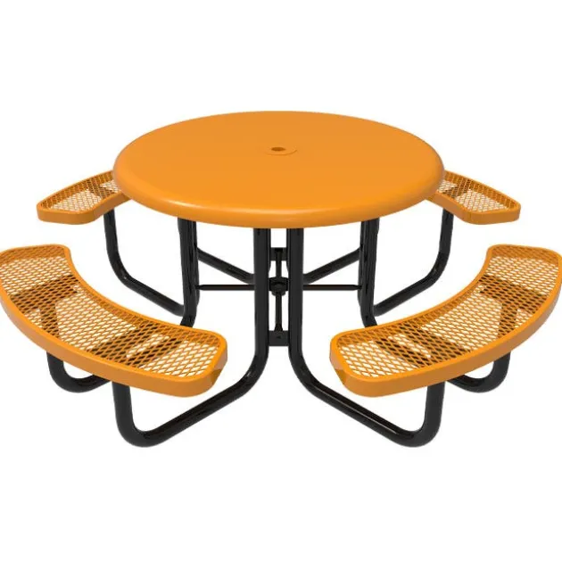 Round Solid Top Portable Picnic Tables