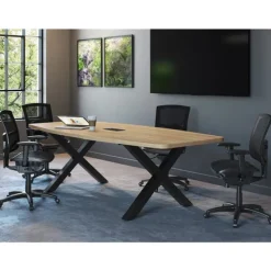 Rustic Boat Shaped Conference Table