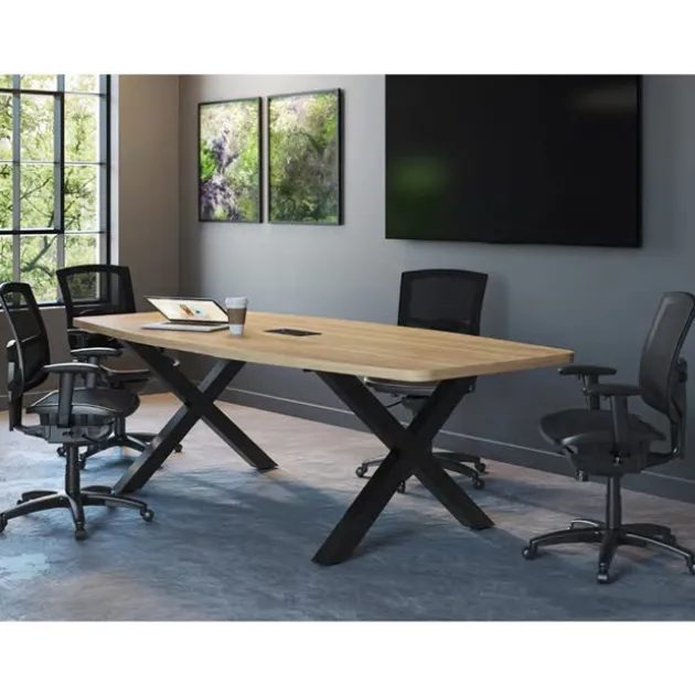 Rustic Boat Shaped Conference Table