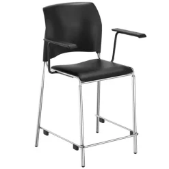 8700 Series Cafetorium Plush Vinyl Arm Stool