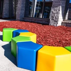 Session Curved Pentagon Plastic Stools