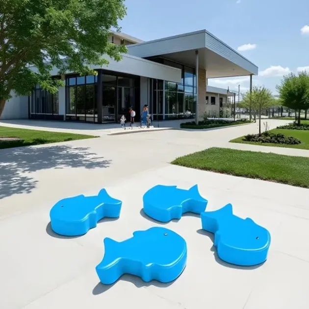Session Plastic Indoor or Outdoor Fishy Bench - 12'' H