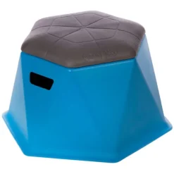 Session Twisted Hex Plastic Padded Stacking Stools