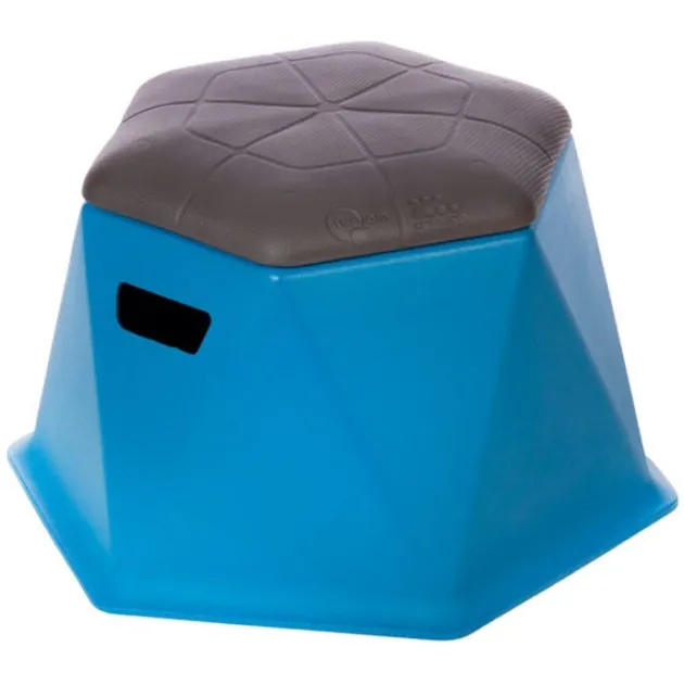 Session Twisted Hex Plastic Padded Stacking Stools
