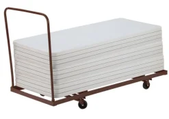 Set of 12 Folding Rectangle Tables (30'' x 72'') with Dolly