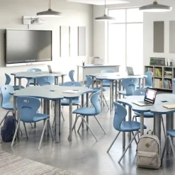 Set of 24 Velocity Delta Desks & 24 Oracle 4-Leg Chairs Package