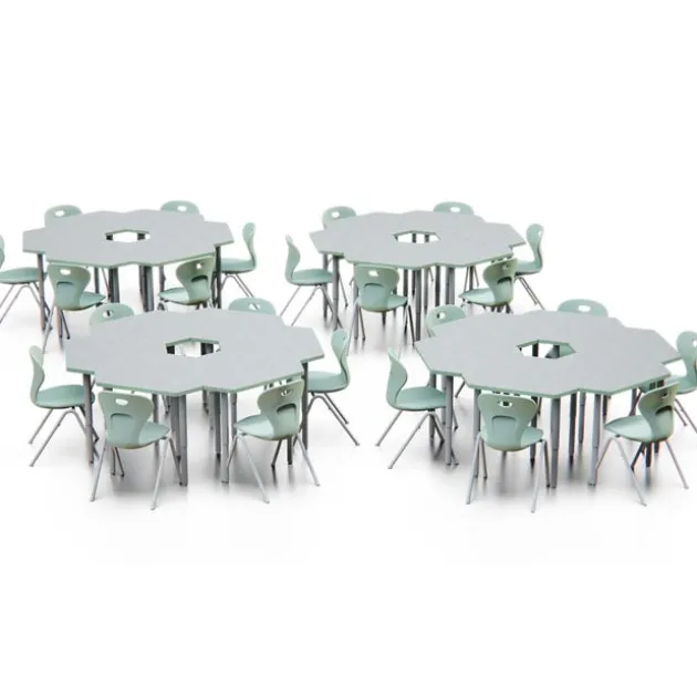Set of 24 Velocity Pinnacle Desks & 24 Oracle 4-Leg Chairs Package