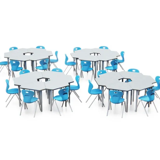 Set of 24 Velocity Pinnacle Desks & 24 Oracle 4-Leg Chairs Package