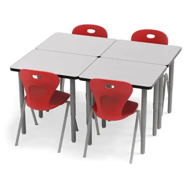 Set of 24 Velocity Rectangle Desks & 24 Oracle 4-Leg Chair Package