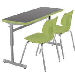 Silhouette Double Student Desks