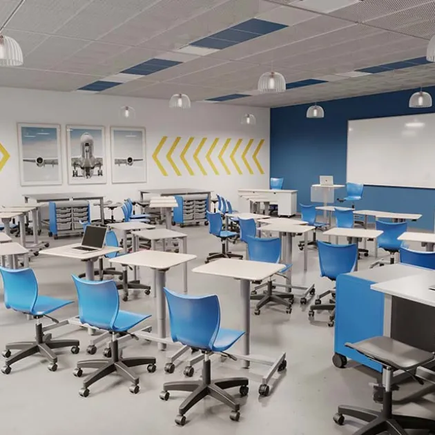 Silhouette Sit + Stand Student Desks