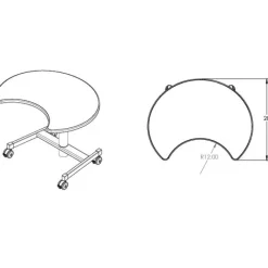 Silhouette Teacher Sit + Stand - 28" x 36" Cookie Top