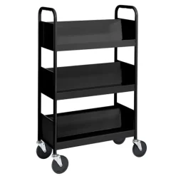 Single-Sided 3-Shelf Combination Cart w/ Sloped Shelves - 47