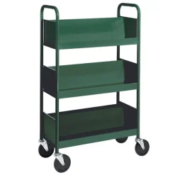 Single-Sided 3-Shelf Combination Cart w/ Sloped Shelves - 47