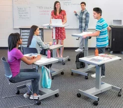 Sit and Stand Student Desk - Crank