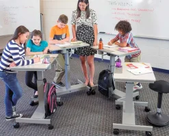 Sit and Stand Student Desk - Crank