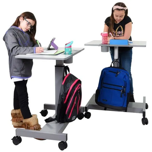 Sit and Stand Student Desk - Pneumatic