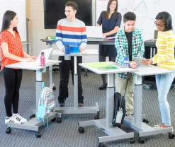 Sit and Stand Student Desk - Pneumatic