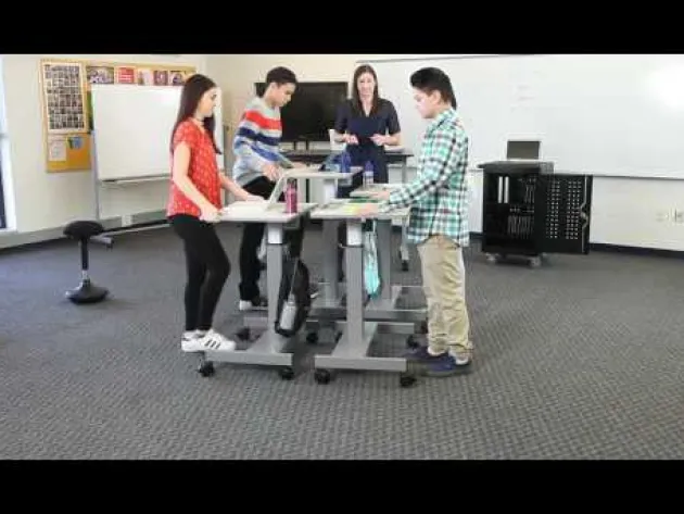 Sit or Stand Student Desk - Manual