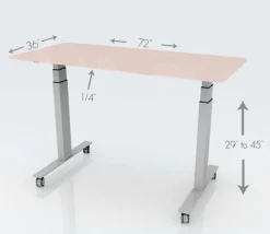 Sit to Stand Glass Dry Erase Writable Table