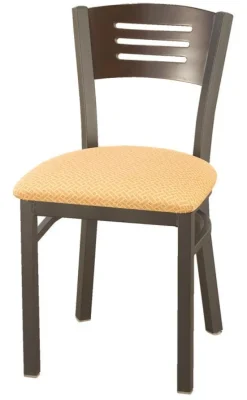 Slat Back Cafe Chair w/ Padded Seat