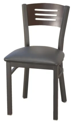 Slat Back Cafe Chair w/ Padded Seat